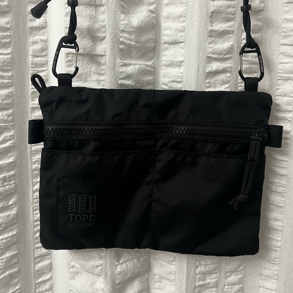 Topo Designs black minimalist purse